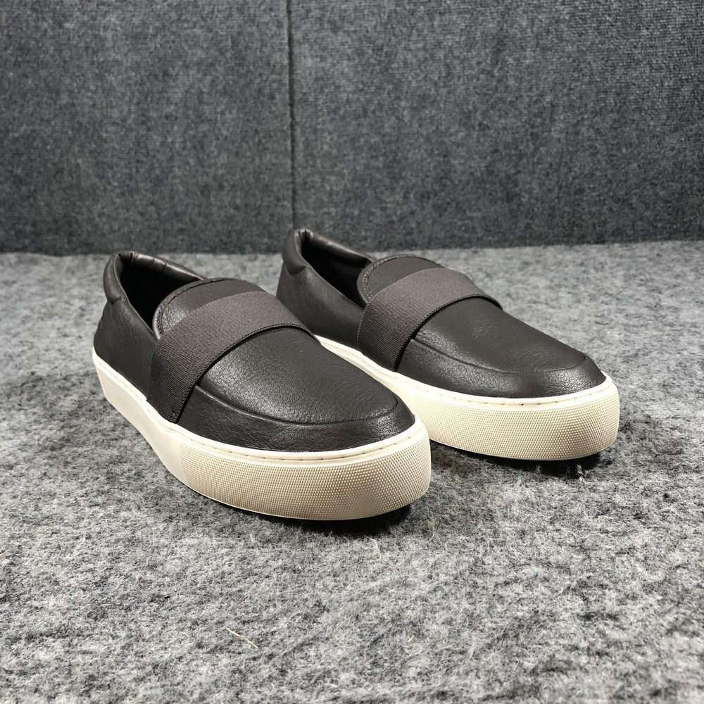 UGG Shoes Womens 12 Gray Leather Slip On Low‎ Top Sneakers Casual 1112415